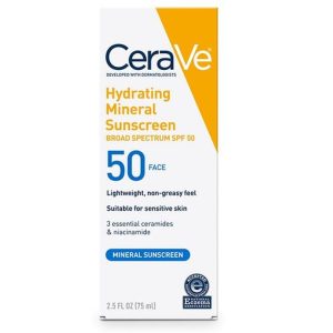 CeraVe Ecran solaire minéral lotion hydratant SPF50 75ml