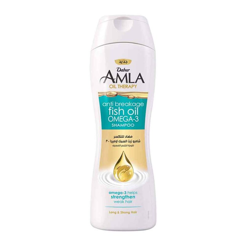 Dabur Amla Shampooing anti-casse à l'huile de poisson Oméga-3 200ml