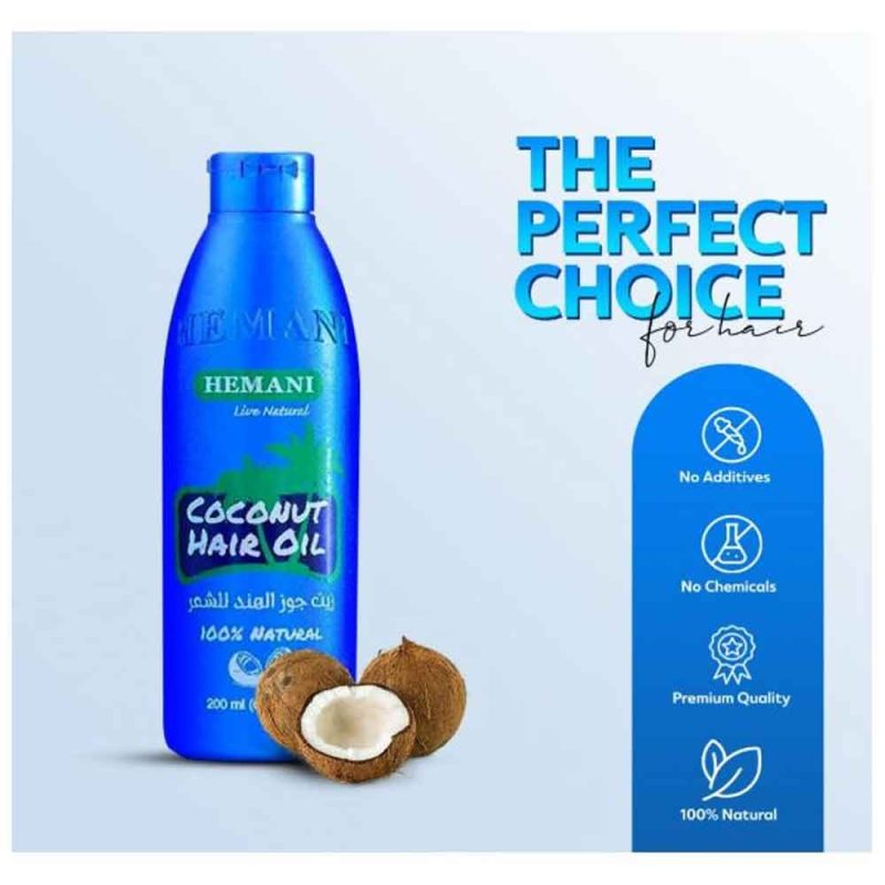 Huile de noix de coco Hemani 200ml – Image 4