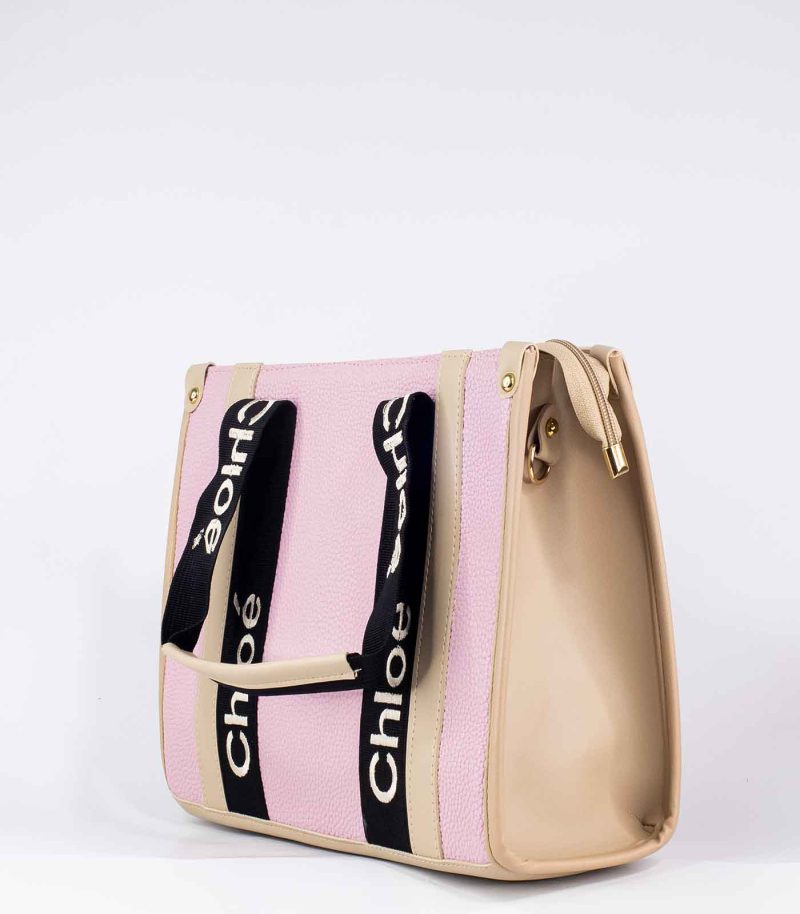 Sac a main carré rose chloé – Image 2